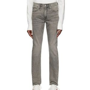 Slim Straight Total Flex grey gray 5 pocket jeans 36 x 34